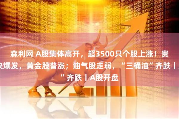 森利网 A股集体高开，超3500只个股上涨！贵金属板块爆发，黄金股普涨；油气股走弱，“三桶油”齐跌丨A股开盘